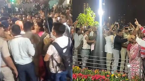 Eknath Shinde vs uddhav thackeray group clash at shivaji park police will file case