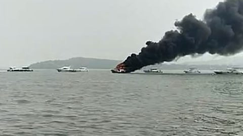 Mandwa Speed Boat Fire