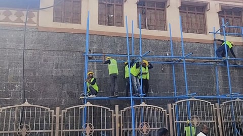 restoration works begins in vitthal rukmini mandir pandharpur