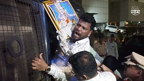 jitendra awhad controversial statement about lord ram Party worker of Ajit Pawar group protested