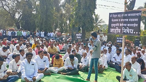 farmers morcha in pandharpur to support ncp leader abhijeet patil