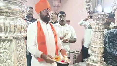 Cm Eknath Shinde In Pratapgad Fort