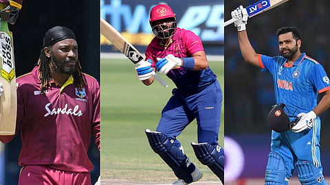 chris gayle muhaddam wasim and rohit sharma