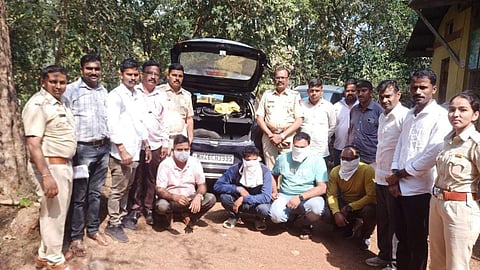 four arrested along with whale fish vomit in ratnagiri