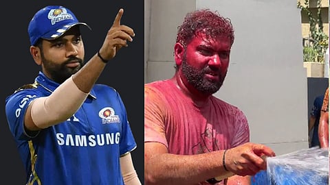 Rohit Sharma Play Holi