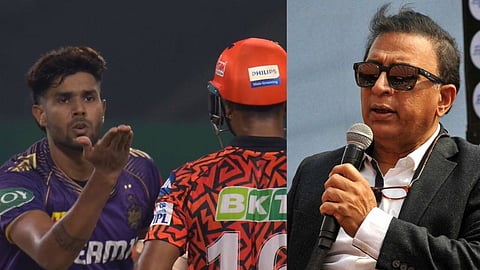 ipl 2024 kkr vs srh sunil gavaskar gets angry on harshit rana flying kiss celebration after taking wicket of mayank agarwal amd2000