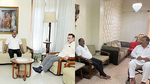 mahadev jankar meets mohite patil and naik nimbalkar faction in madha lok sabha constituency