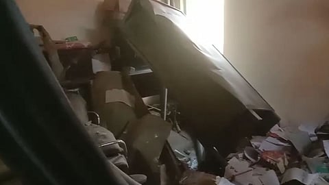 blast in forest office parli near satara