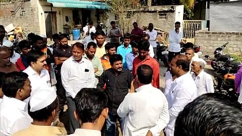 maratha samaj stopped ranjit baban shinde entering village