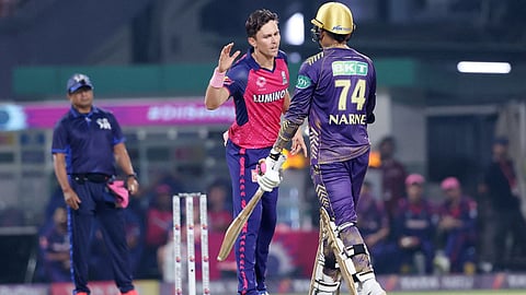 KKR vs RR: नारायण राजस्थानवर कोपला; गोलंदाजांना फोडून काढले, कोलकातानं उभारला २२३ धावांचा डोंगर