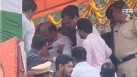 अजित पवारांचं भाषण सुरू असताना माजी आमदाराला आली भोवळ, उपचारासाठी रुग्णालयात दाखल