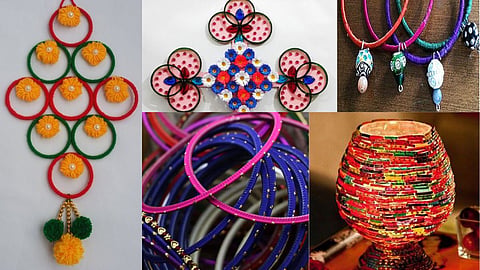 Decorate Home With Old Bangles