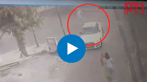 Noida Car Accident CCTV Footage