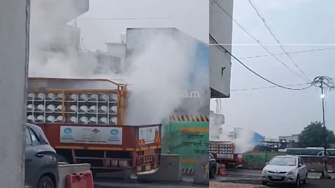 कराड : टॅकरमधून गॅस गळती, जाणून घ्या पुणे-बंगळुरू महामार्गावरील वाहतुकीची स्थिती, Video