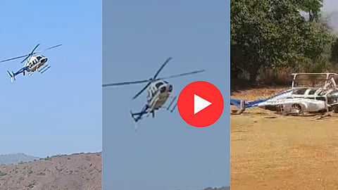 Sushma Andhare Helicopter Crash Viral Video:
