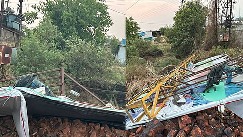 पुणे-सातारा महामार्गाजवळ होर्डिंग कोसळलं; परिसरात आणखी छोटे-मोठे होर्डिंग, नागरिकांनी व्यक्ती केली भीती