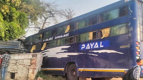 bus accident at gondia kohmara highway 12 passengers injured two serious