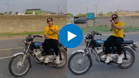 Pune Girl Stunt On Bike Video Viral