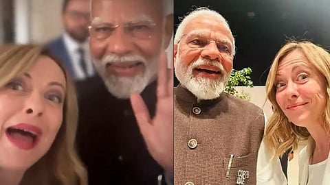 Giorgia Meloni And PM Modi Video