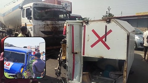 Solapur News: सोलापूर- पुणे महामार्गावर ३ वाहनांचा विचित्र अपघात, वाहनांच्या लांबच लांब रांगा