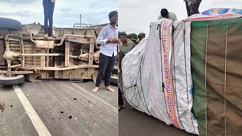 Indapur Accident: विठुरायाचं दर्शन झालं पण वाटेत मृत्यूनं गाठलं, वारकऱ्याचा टेम्पो पलटी; एकाचा मृत्यू