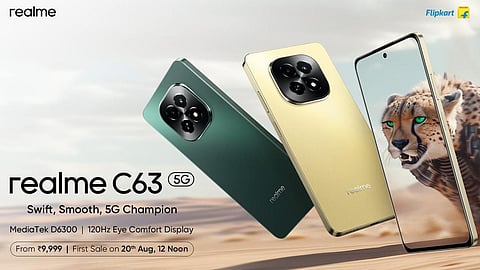Realme C63 5G Launch : १० हजारांपेक्षा कमी किंमत, रिअलमीचा नवा स्मार्टफोन, जाणून घ्या जबरदस्त फीचर्स!