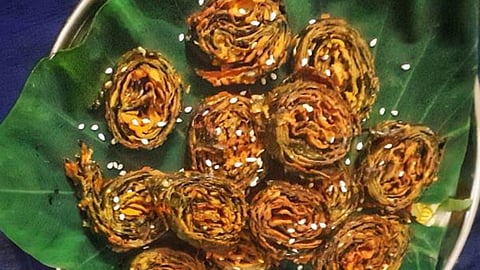 Fry Alu Vadi Recipe