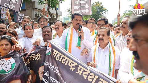 राहुल गांधींचा अपमान सहन करणार नाही, वाचाळवीरांना लगाम घाला; काँग्रेसचं आंदोलन, भाजपला इशारा