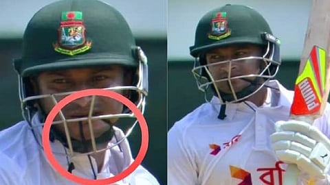 Shakib Al Hasan Biting String