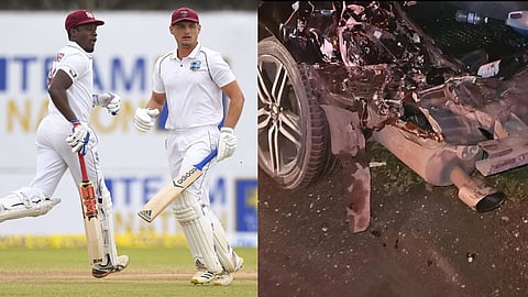 Cricketer Accident: वेस्टइंडीजच्या स्टार खेळाडूचा भीषण अपघात! कारचा झालाय चुराडा