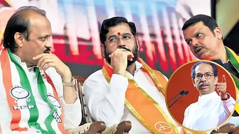 Ajit Pawar, Eknath Shinde and Devendra Fadnavis