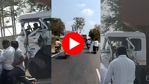 Pune Accident Update: २५ वाहनांना उडवून कंटेनरवाला सुस्साट सुटला; रस्त्यावर सिनेस्टाइल पाठलागाचा थरार, लोकांनी केबिनबाहेर ओढून कुटला! VIDEO