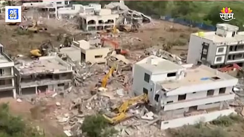 Pimpri Chinchwad Municipal Corporation demolishes unauthorized constructions