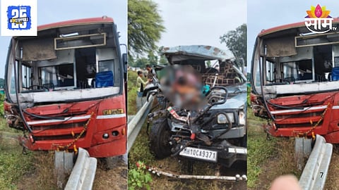 Amravati us And Cruiser Accident: