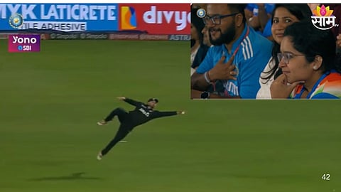 IND vs NZ : फिलिप्सची बाप फिल्डिंग; रोहित-गिल झाले शॉक, प्रेक्षकांची वाढली धकधक | Video