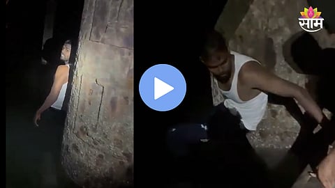 Young man train fall video viral