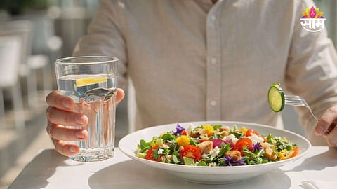Drinking water after meals