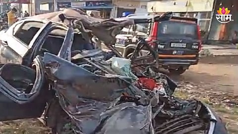 Accident: महामार्गावर अपघाताचा थरार! भरधाव कारची ट्रॅक्टर ट्रॉलीला धडक; चौघांचा जागीच मृत्यू