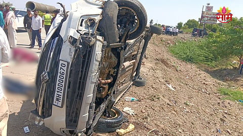 Accident: विठुरायाच्या दर्शनापूर्वीच काळाचा घाला, भरधाव कारला अपघात; २ भाविकांचा जागीच मृत्यू