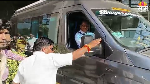 BJP Corporators Bus Rams Into Hotel Wall :