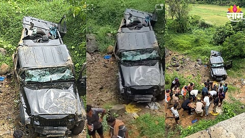 मुंबई-गोवा महामार्गावर भरधाव कारचा भीषण अपघात; वाहनाचा चक्काचूर, २ महिलांचा मृत्यू