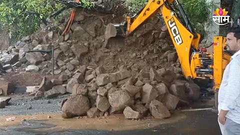 Navi Mumbai: बेलापूरमध्ये दरड कोसळली, रस्त्यावर माती अन् दगडांचा ढिग; खारघरकडे जाणारी वाहतूक वळवली, पाहा VIDEO