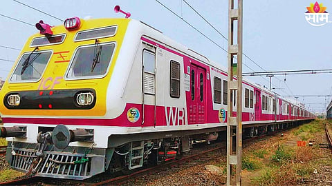 Mumbai Local Train On One Track