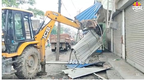 Bulldozer Action on MP Office