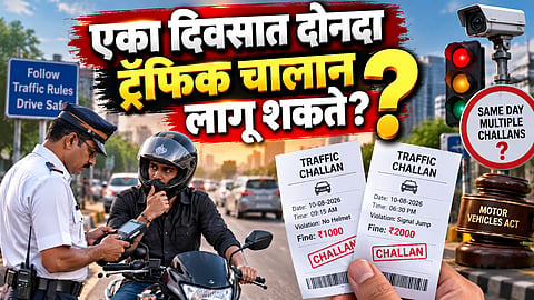 How many traffic challans can be issued in one day in India