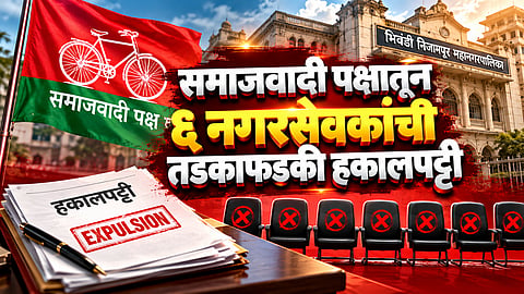Samajwadi Party expels six corporators in Bhiwandi