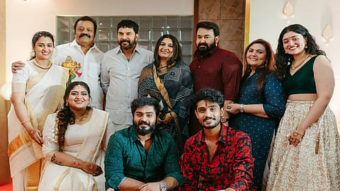 മമ്മൂട്ടിയും മോഹന്ലാലും സുരേഷ് ഗോപിയും കുടുംബസമേതം