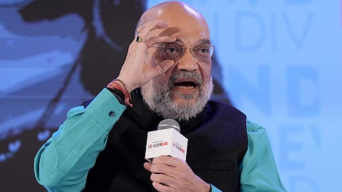ഇടി നൗ ഗ്ലോബല് ബിസിനസ് സമ്മിറ്റില് സംസാരിക്കുന്ന കേന്ദ്ര ആഭ്യന്തരമന്ത്രി അമിത് ഷാ