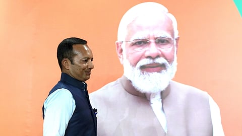 നവീന് ജിന്ഡല് ബിജെപി പാര്ട്ടി ആസ്ഥാനത്ത് എത്തിയപ്പോള്