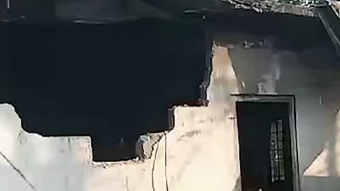 ആനയുടെ ആക്രമണത്തില് തകര്ന്ന വീട്